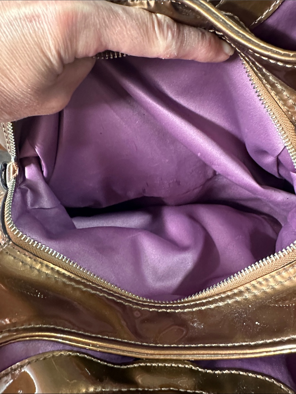 Coach Metallic Copper Hobo Bag - Picture 5 of 10